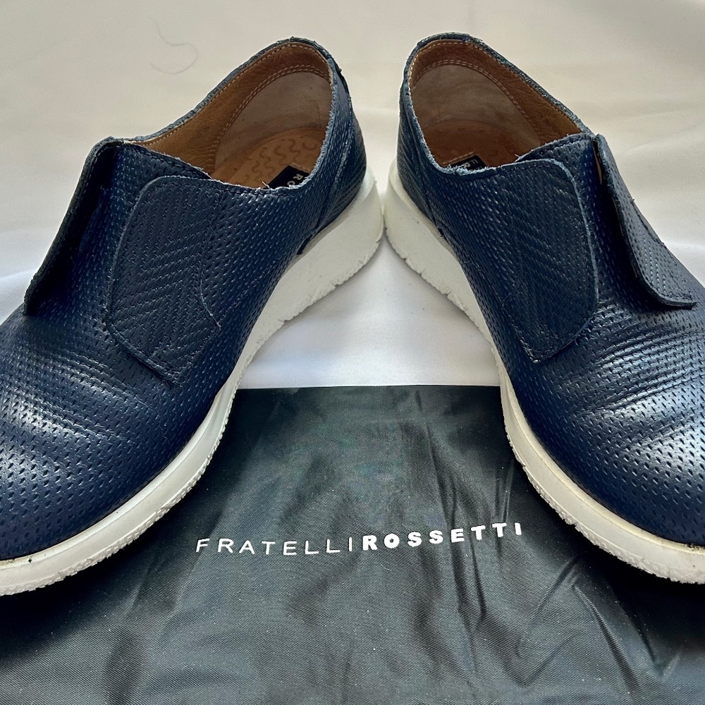 Fratelli Rossetti Navy Leather Sneakers